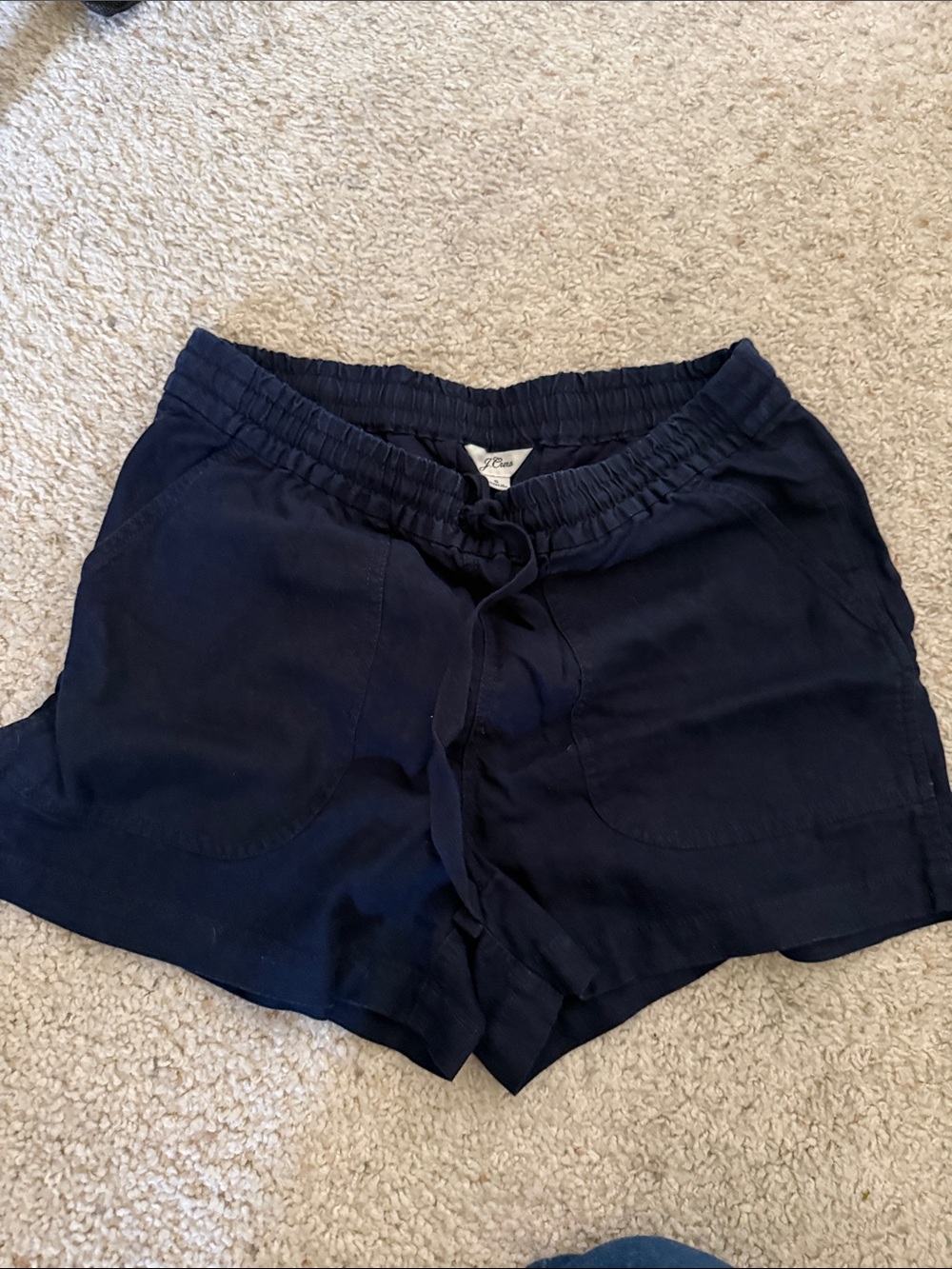 J. Crew Navy Elastic Drawstring Athletic Shorts